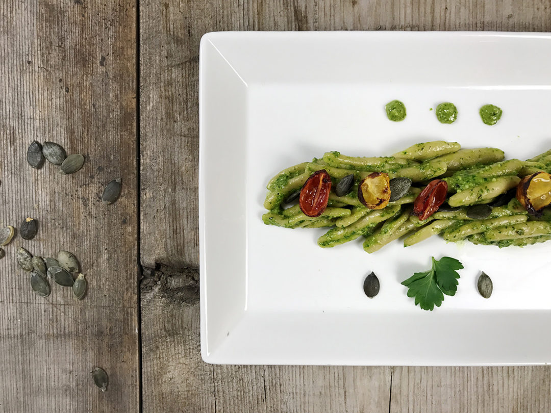 Pesto di prezzemolo e semi di zucca